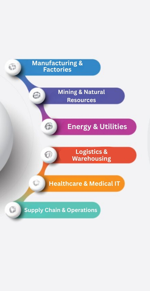 Futuristic robotic arm with holographic HUD in smart factory